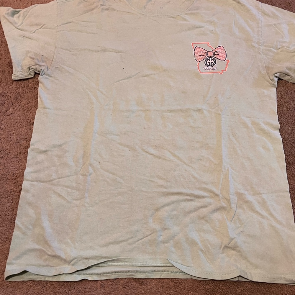 Greenish Cream Short Sleeve Tee